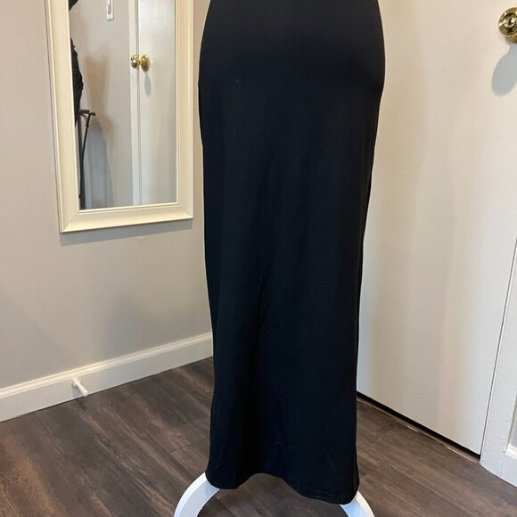 Chic Me Black Ladder cutout Slit Gold Buckle Ruched bodycon Dress, Size Medium - Picture 13 of 16